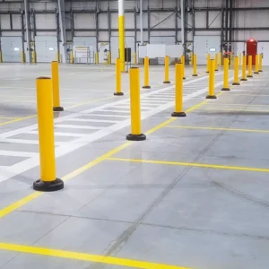 yellow bollard