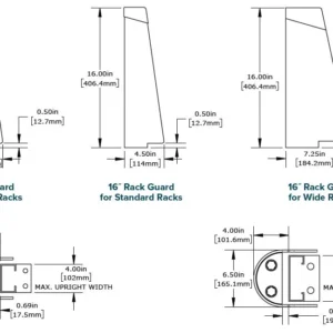 rack guards dims