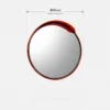 400mm outdoor convex mirror with orange polypropylene frame and acrylic lens for traffic safety and site entrances