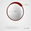 600mm outdoor convex mirror with weather hood and orange polypropylene frame for large outdoor blind spots